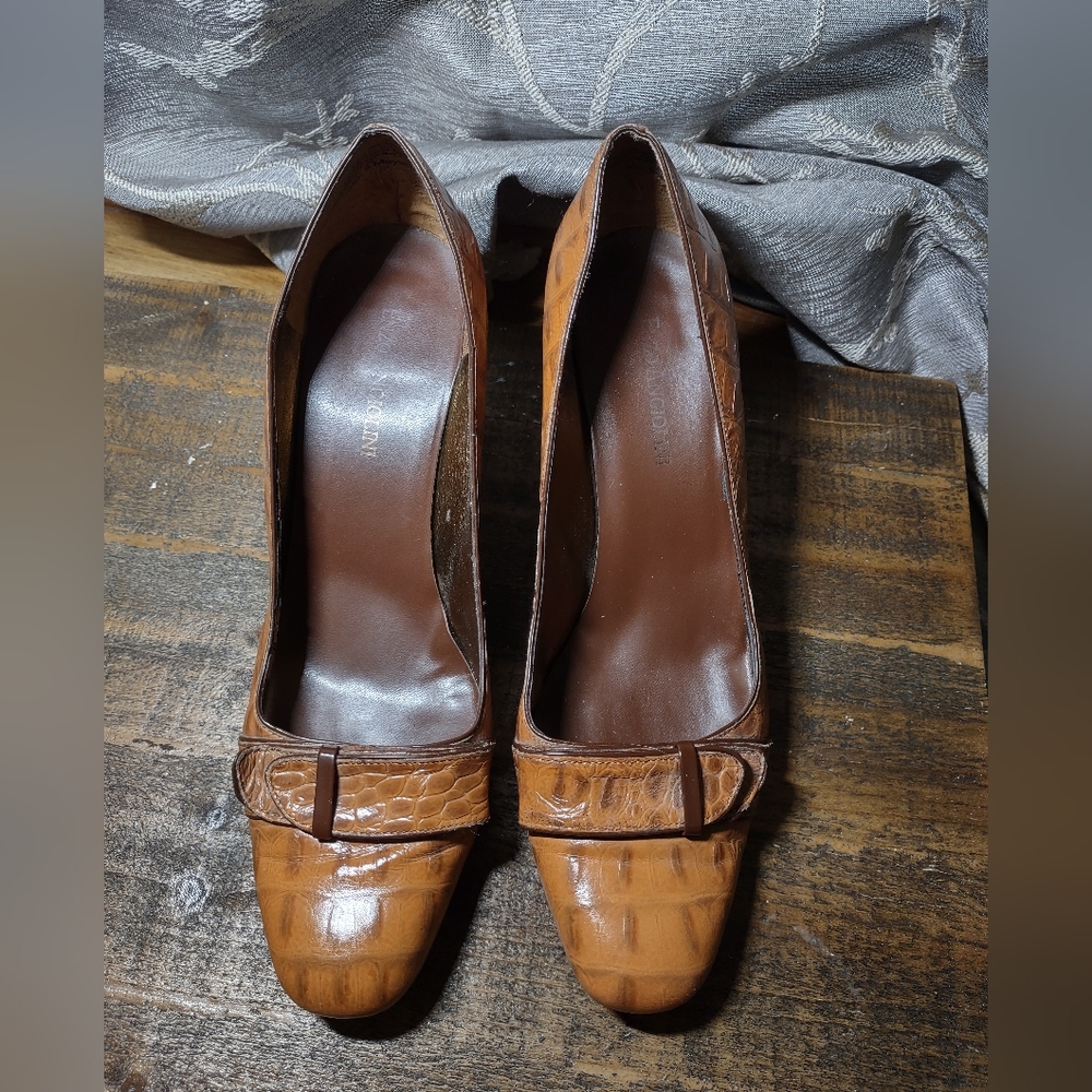 Enzo Angiolini Brown High Block Heels